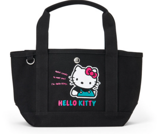 SANRIO ORIGINAL HELLO KITTY RETRO NOSTALGIA BLACK MINI TOTE BAG