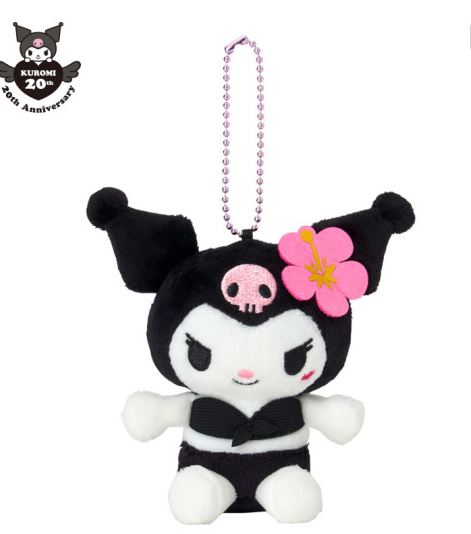 SANRIO ORIGINAL KUROMI 20TH ANNIVERSARY MASCOT HOLDER SWIMSUIT