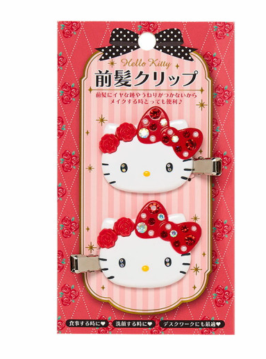 SANRIO ORIGINAL HELLO KITTY HAIR CLIP DELUXE RED