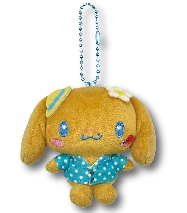 SANRIO ORIGINAL CINNAMOROLL PETIT MINI MASCOT HOLDER (HEART EYES SUMMER TAN SUNBURNED SWIMSUIT GAL)