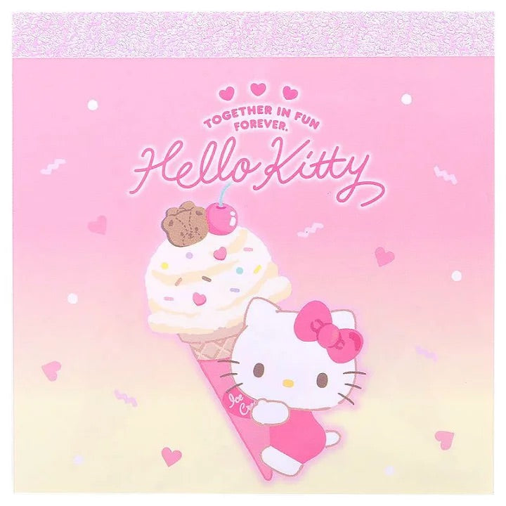 SANRIO HELLO KITTY ICE CREAM MEMO PAD KT