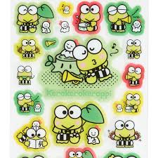 SANRIO JAPAN ORIGINAL KEROPPI STICKER SEET HAPPY WITH SINGING AND DANCING