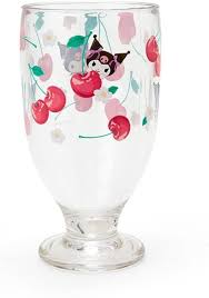 SANRIO JAPAN ORIGINAL KUROMI DRINKING GLASS COLORFUL FRUIT