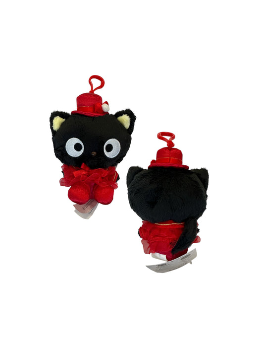 SANRIO CHOCOCAT CHRISTMAS DRESS CLIP ON MASCOT / PLUSH