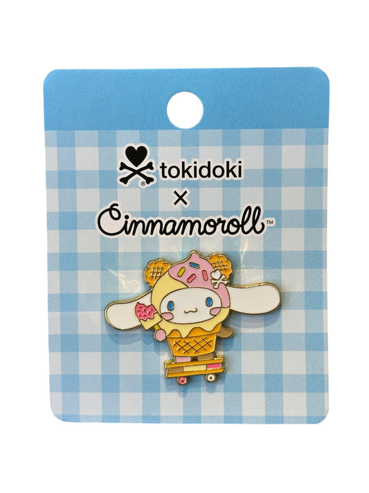 SANRIO CINNAMOROLL PIN BADGE ICE CREAM TOKIDOKI