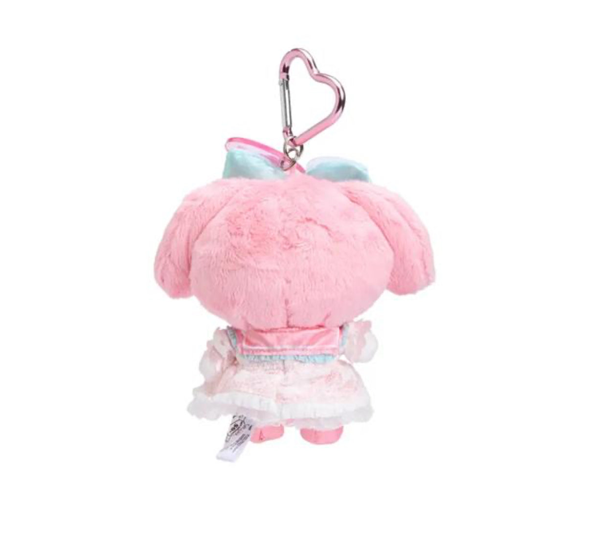 SANRIO ORIGINAL MY MELODY 50TH ANNIVERSARY MASCOT HOLDER (PINK AND GREEN RUFFLE)
