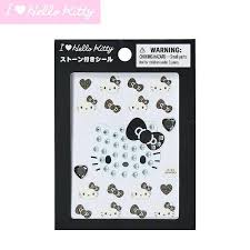 SANRIO ORIGINAL HELLO KITTY EMBELLISHED STICKERS I LOVE HELLO KITTY BLACK