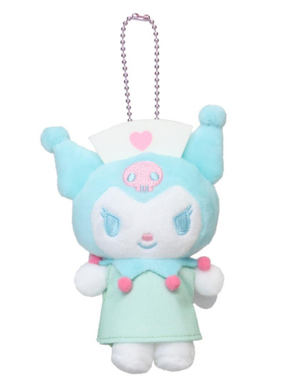 SANRIO ORIGINAL KUROMI 20TH ANNIVERSARY MASCOT HOLDER NURSE GREEN