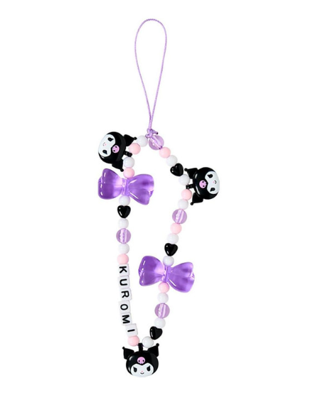 SANRIO ORIGINAL KUROMI BEAD STRAP WITH MASCOT