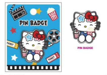 SANRIO HELLO KITTY PIN BADGE MOVIE THEATER