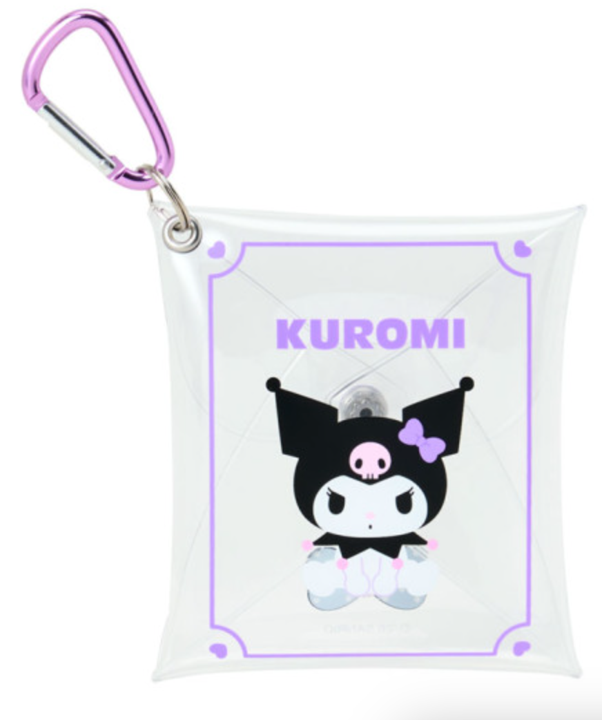 SANRIO ORIGINAL KUROMI CLEAR ACCESSORY CASE WITH CARABINER