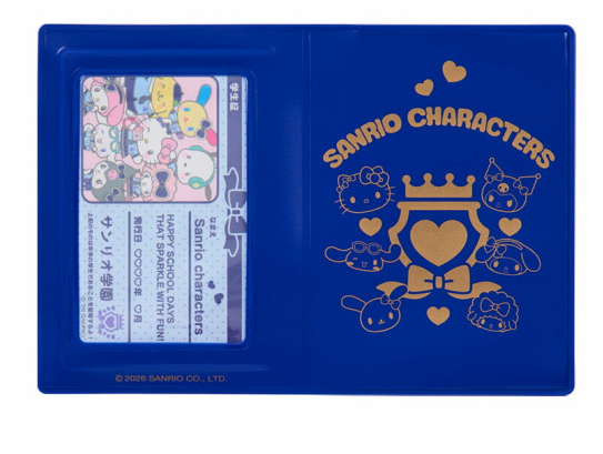 SANRIO ORIGINAL CHARACTERS ACADEMY SPARKLING JOURNEY GLITTER STUDENT ID CARD STYLE FLAKE STICKER SET AND CASE