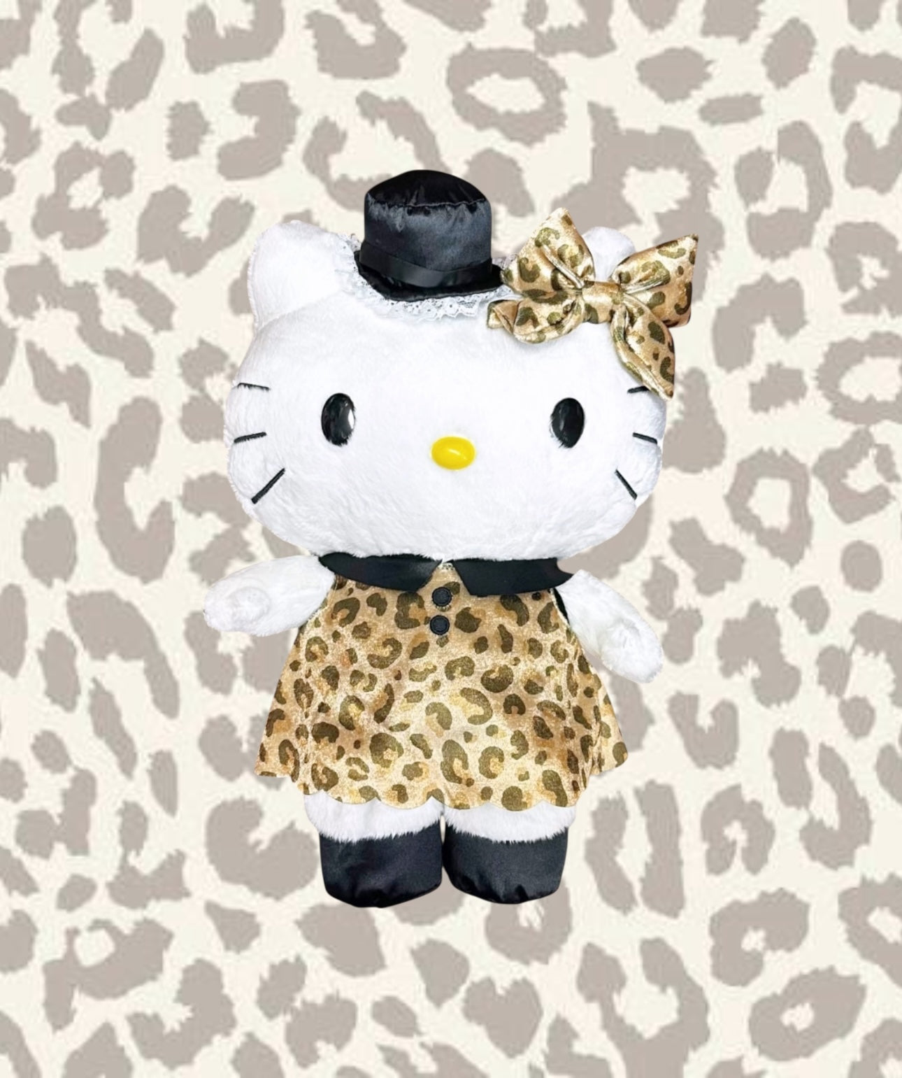 SANRIO HELLO KITTY 10 IN PLUSH LEOPARD FASHION