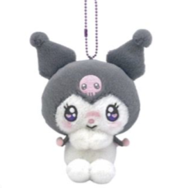 SANRIO KUROMI MASCOT / PLUSH W BALL CHAIN VARIOUS EMOTION FALL IN LOVE