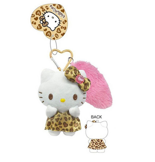 SANRIO ORIGINAL HELLO KITTY LEOPARD MASCOT KEYCHAIN WITH TAIL