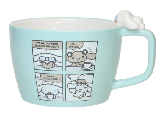 SANRIO ORIGINAL CINNAMOROLL MUG WITH NOKKARI FIGURE COMICS