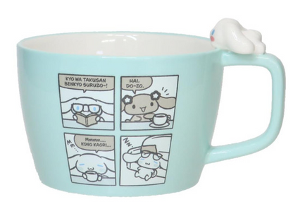 SANRIO ORIGINAL CINNAMOROLL MUG WITH NOKKARI FIGURE COMICS