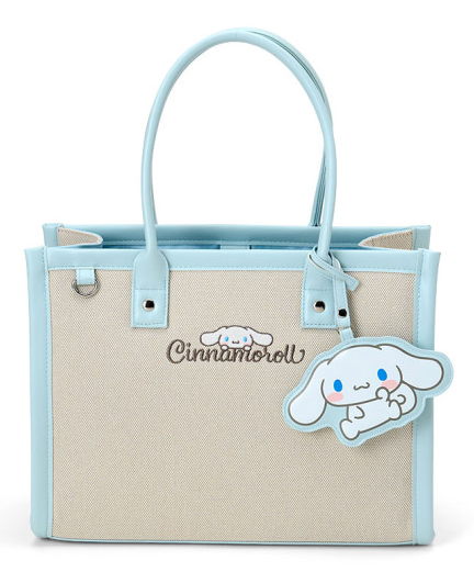 SANRIO ORIGINAL CINNAMOROLL SQUARE TOTE BAG WITH CHARM