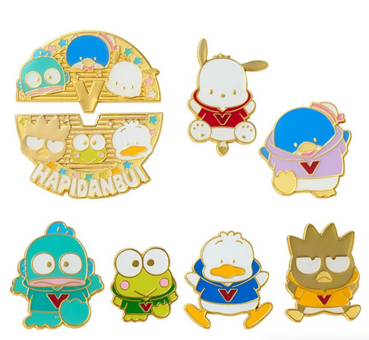 SANRIO ORIGINAL CHARACTERS PINS BLIND BOX (HAPIDANBUI BOYS HAPPY BIRTHDAY 5TH ANNIVERSARY! ALL TOGETHER)