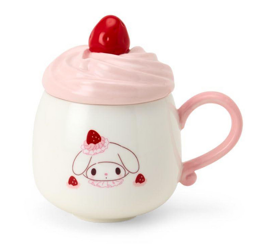 SANRIO ORIGINAL MY MELODY 3D PORCELAIN MUG STRAWBERRY WHIPPED CAKE