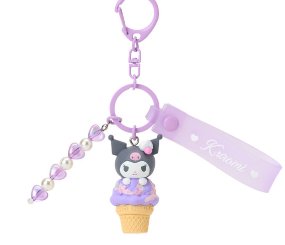 SANRIO ORIGINAL KUROMI DREAMY ICE CREAM MASCOT BAG CHARM KEYCHAIN
