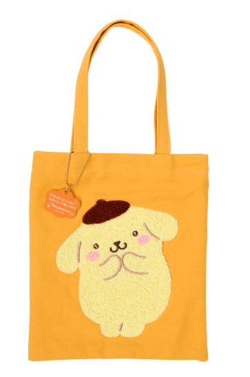 SANRIO ORIGINLA POMPOMPURIN CHARACTER GRAND PRIX 3RD EDITION EMBROIDERY I WANT YOU TO LOVE IT A LOT MINI TOTE BAG