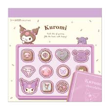 SANRIO ORIGINAL KUROMI SQUARE MEMO PAD CHOCOLATE