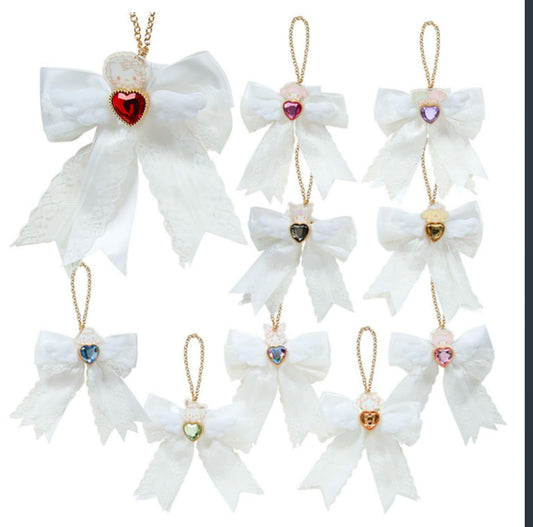 SANRIO SECRET RIBBON CHARM ENJOY IDOL PURE WHITE ANGEL CHARACTERS