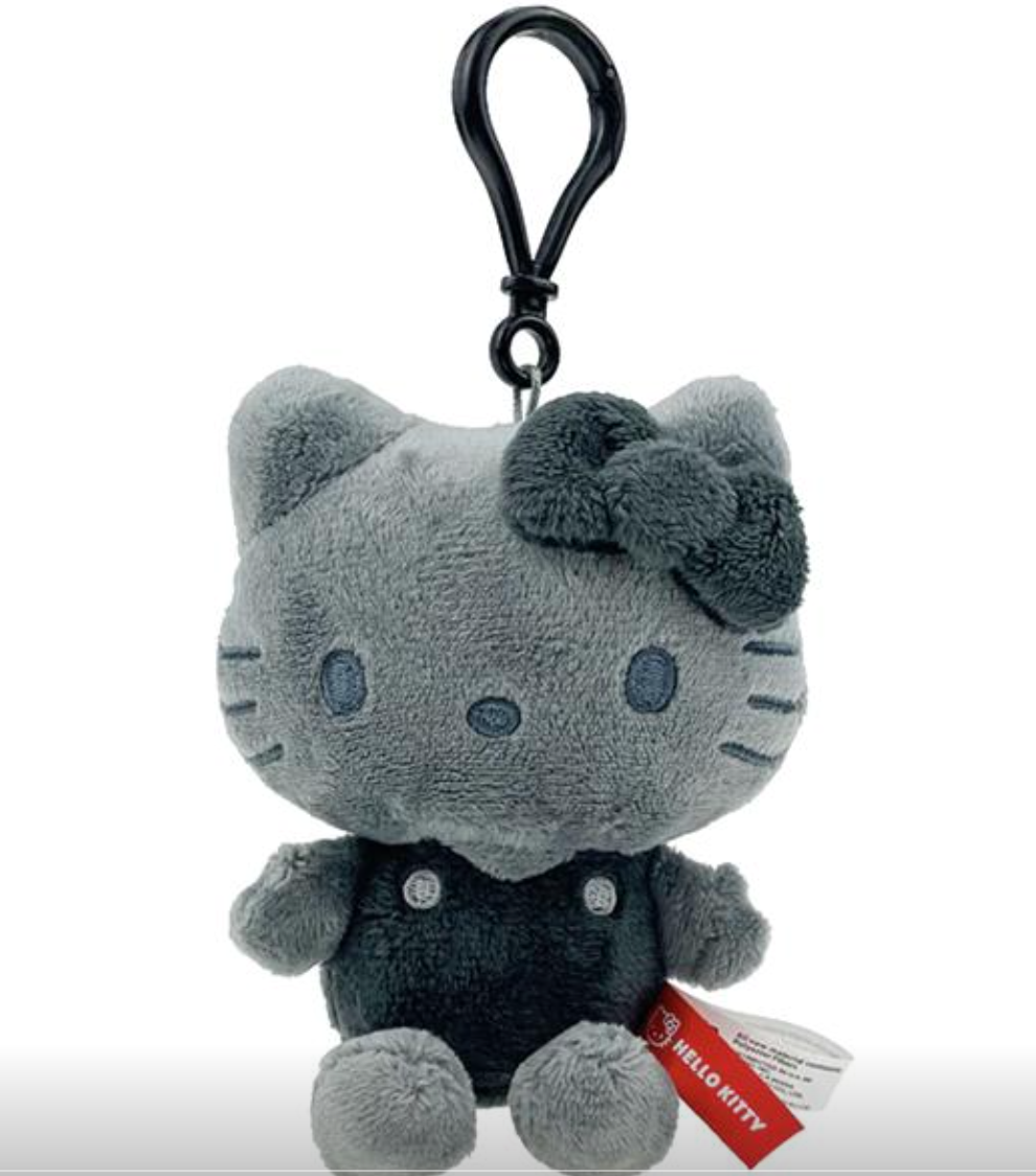 SANRIO ORIGINAL HELLO KITTY MASCOT CHARM ASH MONOCHROME