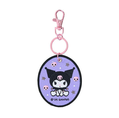 SANRIO KUROMI EMBROIDERED PATCH KEYCHAIN