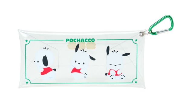 SANRIO ORIGINAL POCHACCO LONG CLEAR ACCESSORY CASE WITH CARABINER