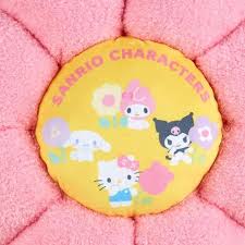 SANRIO JAPAN ORIGINAL CHARACTERS FLOWER CUSHION PASTEL CHECKERS