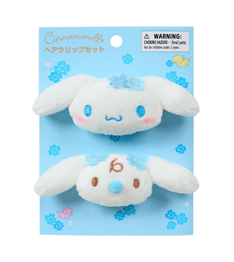 SANRIO ORIGINAL CINNAMOROLL HAIR CLIP SET LIGHT BLUE CLOVER