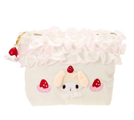 SANRIO ORIGINAL MY MELODY FRILL COSMETIC POUCH STRAWBERRY WHIPPED CAKE