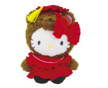 HELLO KITTY BEAN DOLL BROWN BEAR GRADUATION