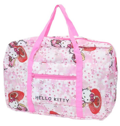 SANRIO JAPAN ORIGINAL HELLO KITTY SAKURA KIMONO TRAVEL FOLDABLE BOSTON BAG WHITE