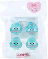 SANRIO JAPAN ORIGINAL HANGYODON MINI HAIR CLIP SET OF 4