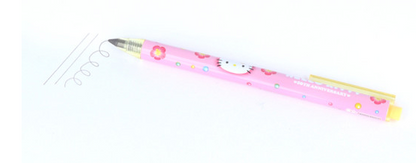 SANRIO ORIGINAL HELLO KITTY 50TH ANNIVERSARY METACIL LIGHT KNOCK PENCIL FLOWER