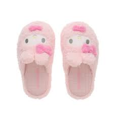 SANRIO ORIGINAL MY MELODY FACE SHAPED SLIPPERS KIDS SIZE