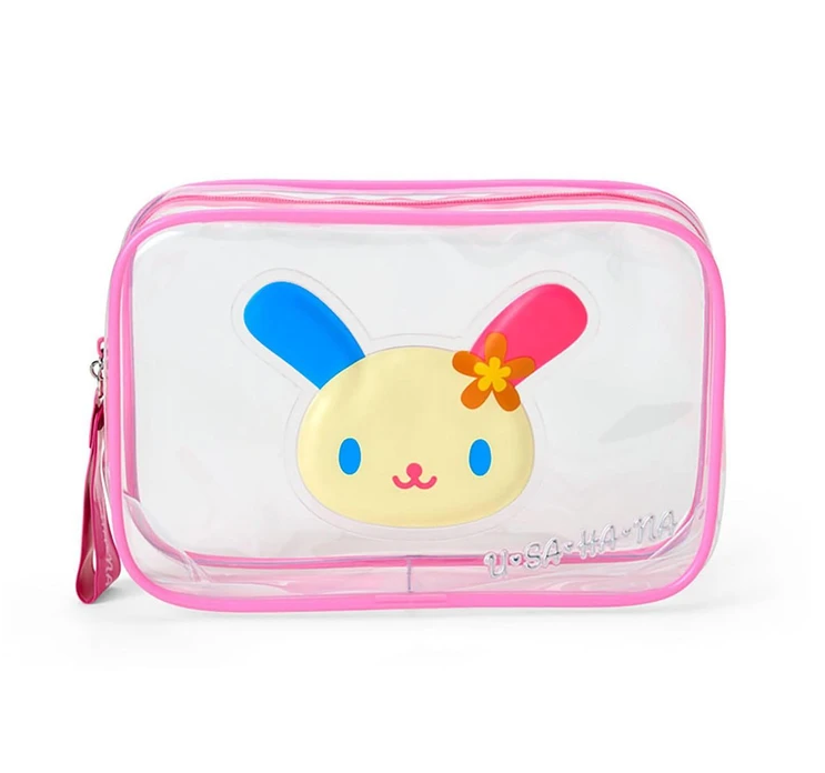 SANRIO ORIGINAL USAHANA CLEAR POUCH PUFFY FACE