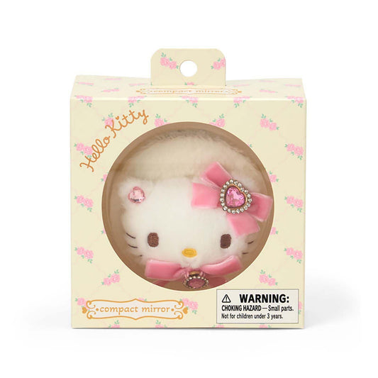 SANRIO ORIGINAL HELLO KITTY MASCOT DOUBLE COMPACT MIRROR STONE RIBBON