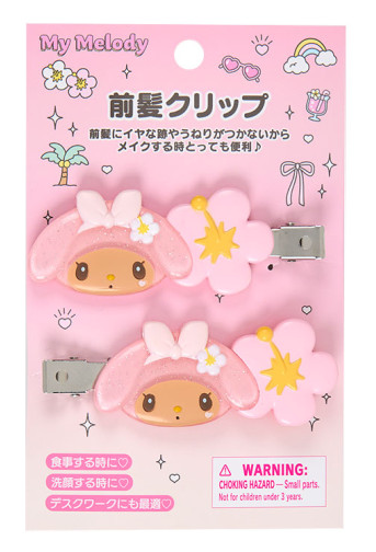 SANRIO ORIINAL MY MELODY SPARKLING SUMMER POOL BANGS CLIP SET