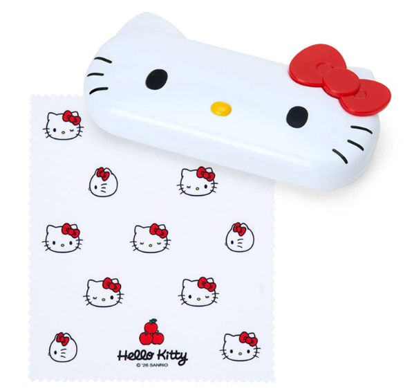 SANRIO ORIGINAL HELLO KITTY FACE-SHAPED GLASSES CASE