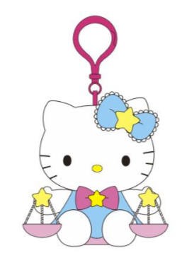 HELLO KITTY MASCOT CLIP ON LIBRA ZODIAC