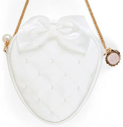 SANRIO JAPAN ORIGINAL MY MELODY  WHITE STRAWBERRY TEA TIME CROSS BODY BAG