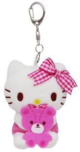 SANRIO JAPAN ORIGINAL HELLO KITTY FAVORITE COLOR BEAR MASCOT CHARM / PLUSH PINK