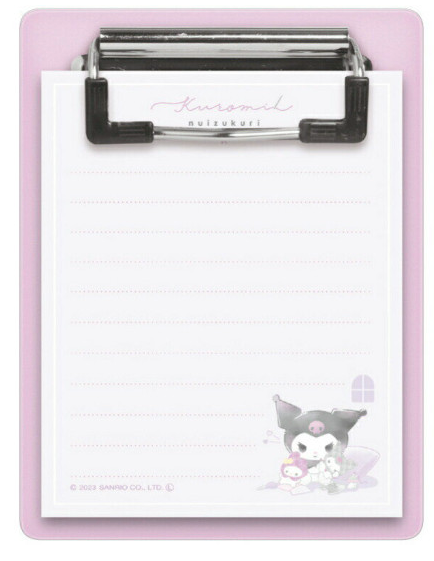 SANRIO JAPAN ORIGINAL KUROMI NOTEPAD MEMO WITH BINDER