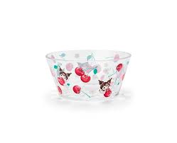 SANRIO JAPAN ORIGINAL KUROMI CLEAR BOWL COLORFUL FRUIT