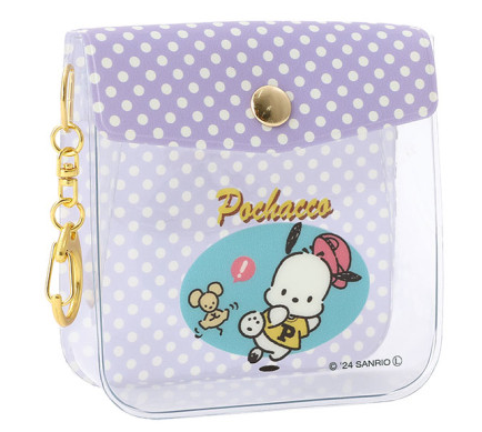 SANRIO ORIGINAL POCHACCO SQUARE MINI CLEAR POUCH VINAGE RETRO