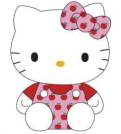 SANRIO HELLO KITTY 15 INCHES PLUSH PINK OVERALLS CLASSIC